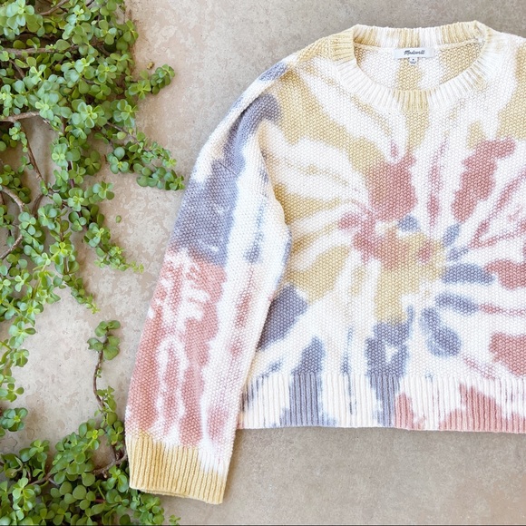 Madewell Sweaters - Madewell Westford Tie Dye Boxy Crop Sweater